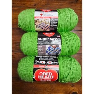 Red Heart Super Saver‎ Yarn Spring Green Worsted Acrylic LW5466